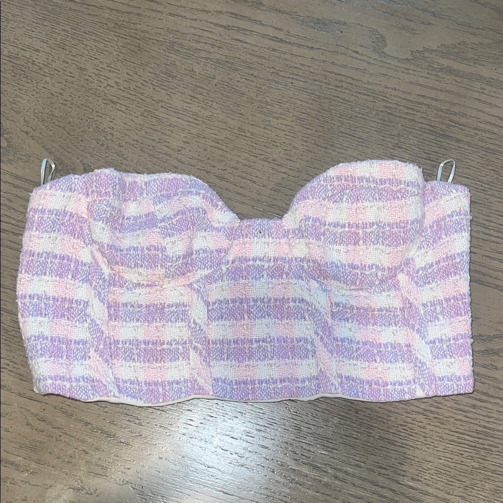 Zara bustier crop top